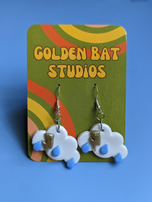 Little Stormcloud Polymer Earrings - Made to Order