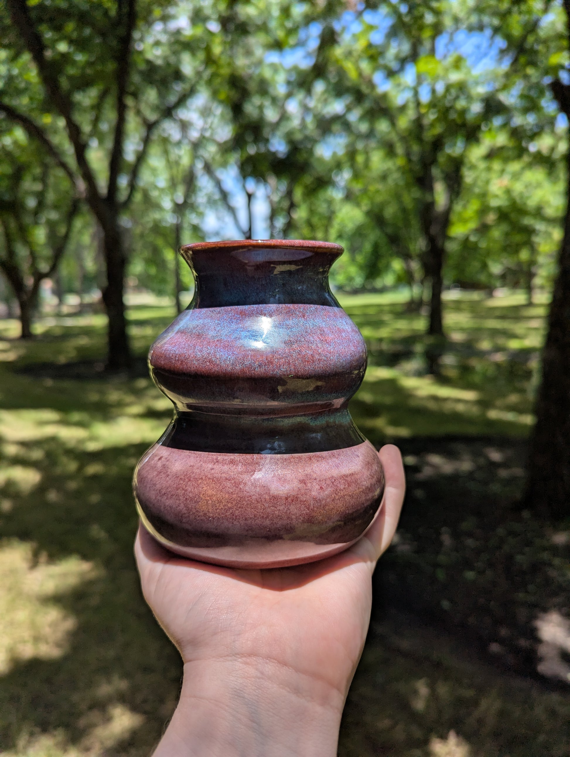 Wavy Merlot Vase