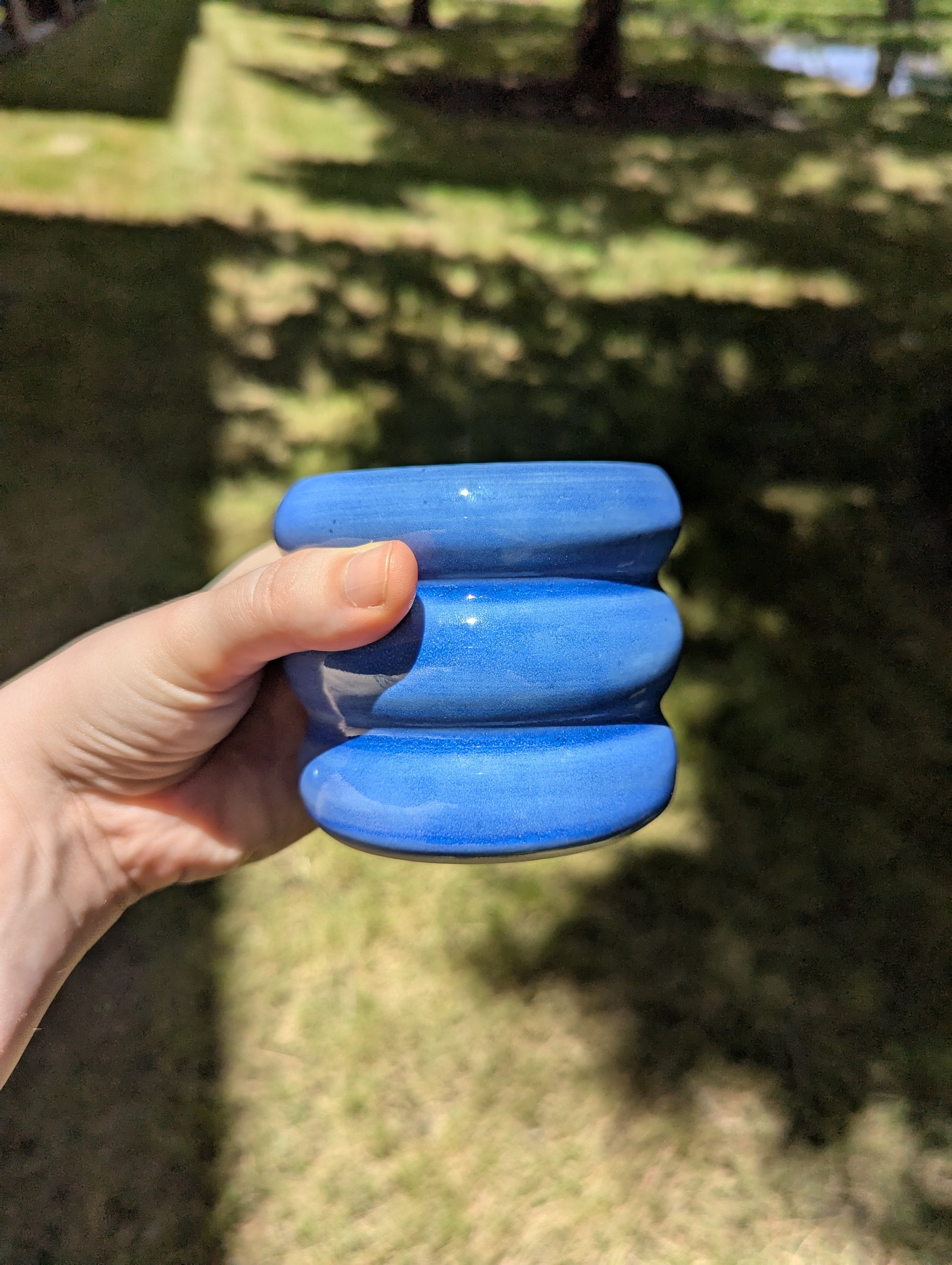 Wavy Blue Cup
