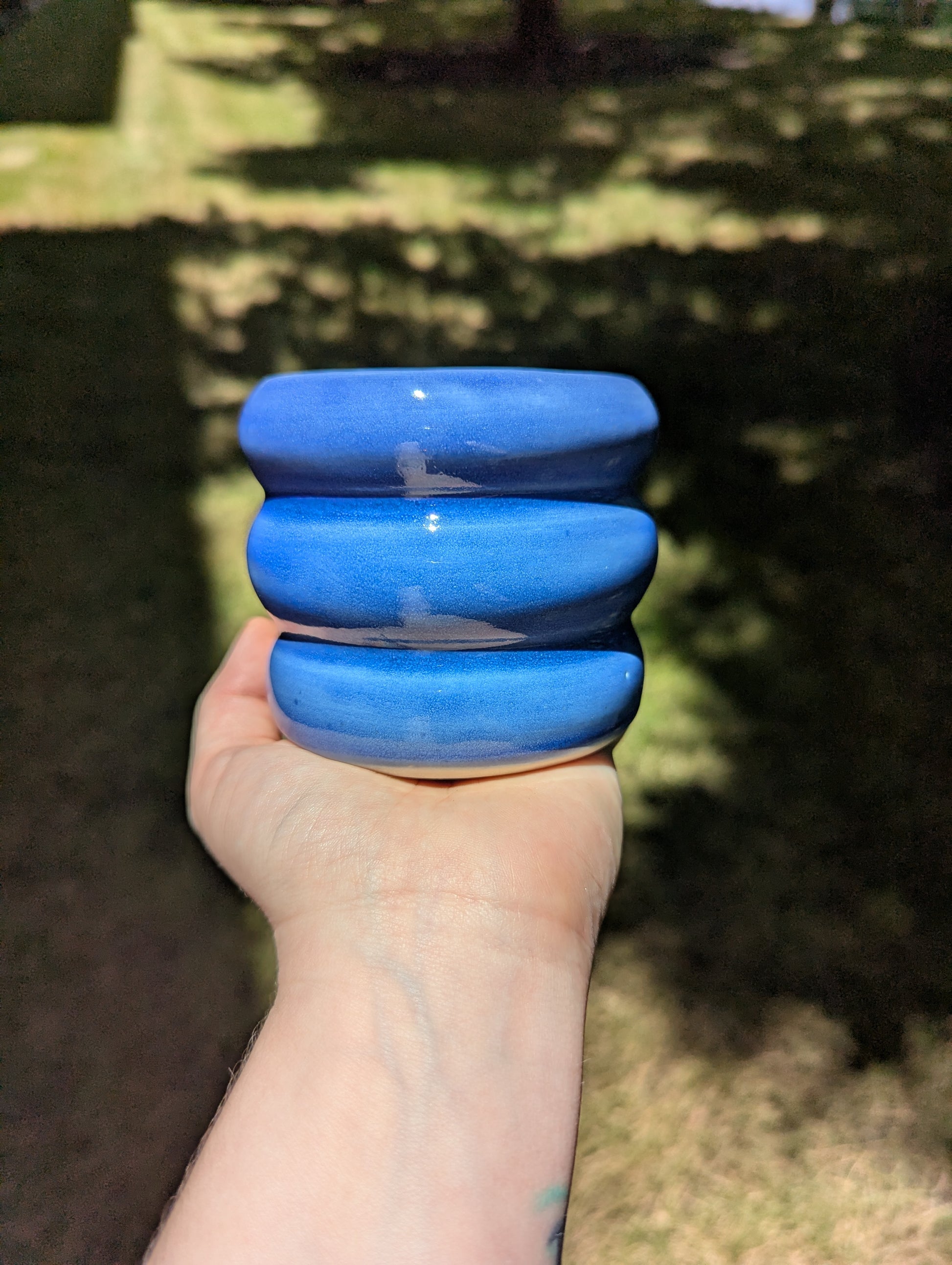 Wavy Blue Cup