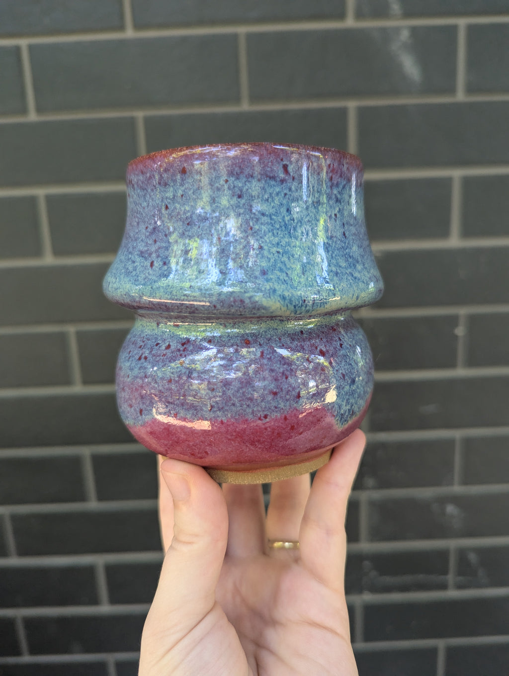 Small Blue and Purple Vase