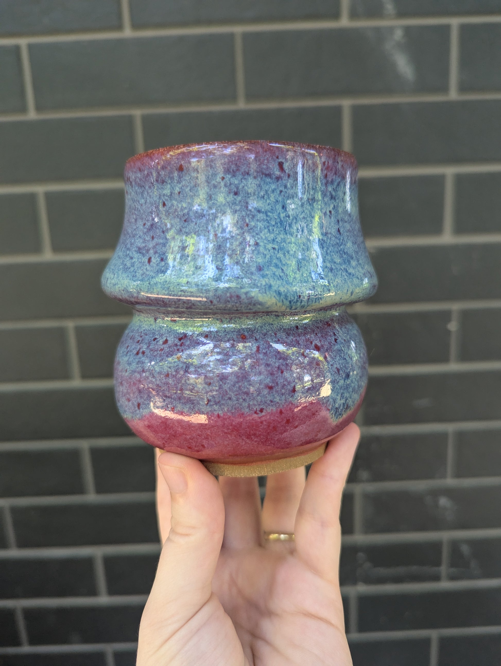 Small Blue and Purple Vase