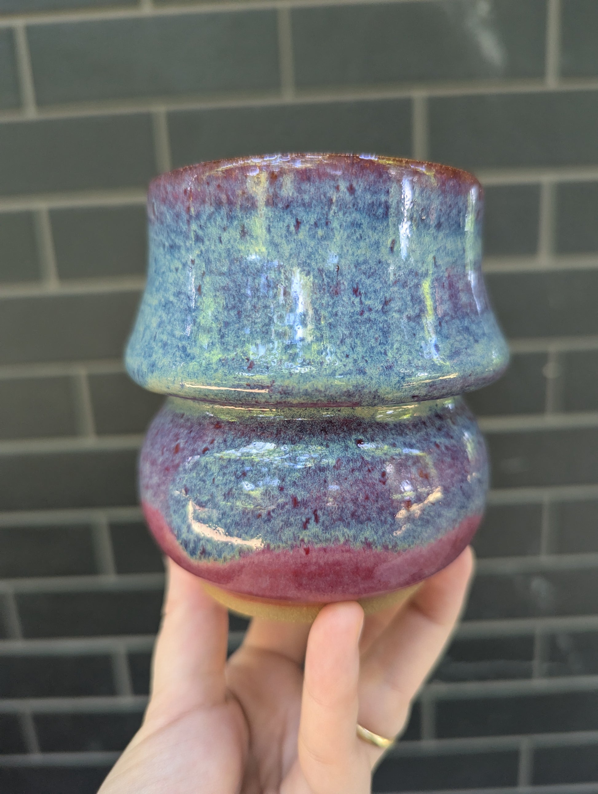 Small Blue and Purple Vase