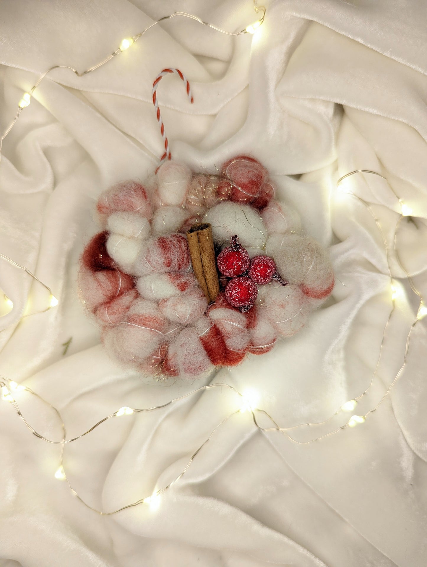 Red and Cream Cinnamon Ornament